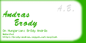 andras brody business card