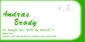 andras brody business card